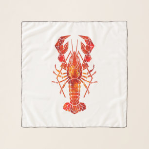 Red polygonal lobster scarf