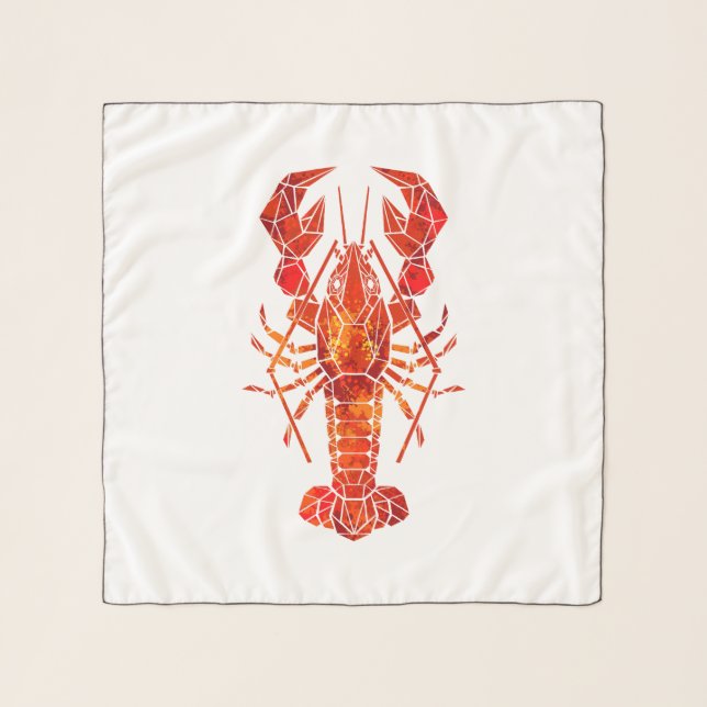 Red polygonal lobster scarf (Front)