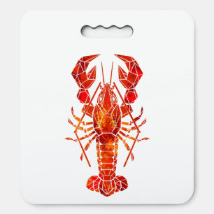 Red polygonal lobster seat cushion