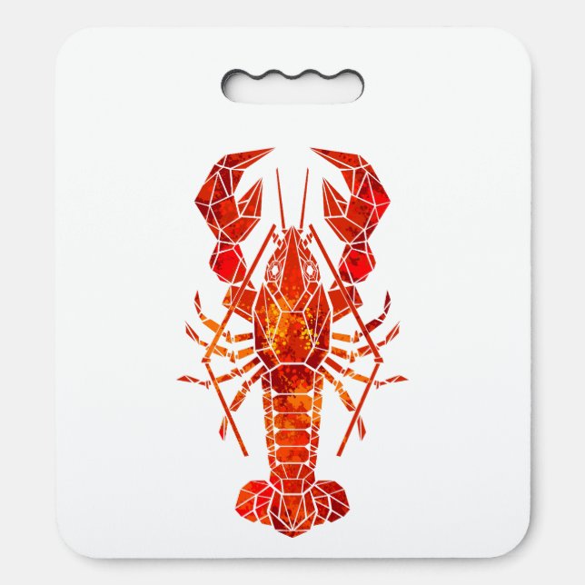 Red polygonal lobster seat cushion (Front Vertical)