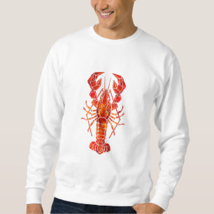 Red polygonal lobster sweatshirt