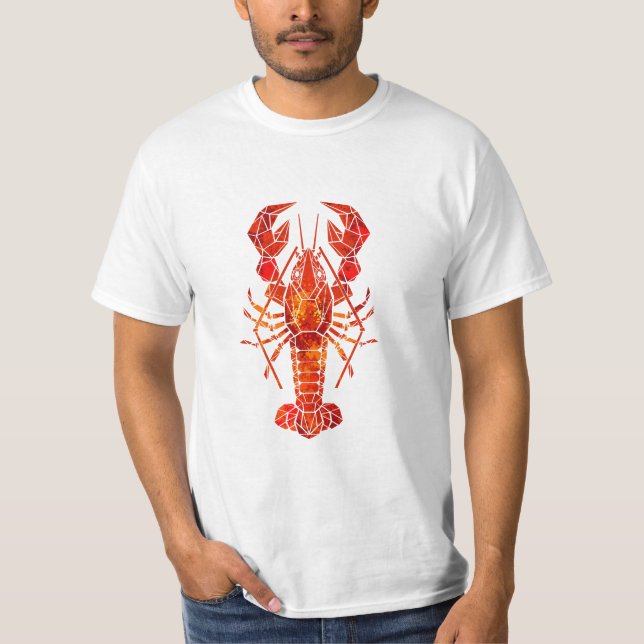 Red polygonal lobster T-Shirt (Front)
