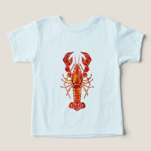 Red polygonal lobster toddler t-shirt