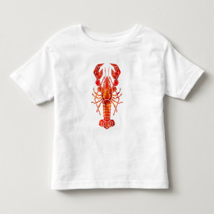 Red polygonal lobster toddler t-shirt