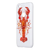 Red polygonal lobster uncommon google pixel case (Back/Left)