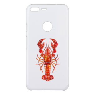 Red polygonal lobster uncommon google pixel XL case
