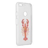 Red polygonal lobster uncommon google pixel XL case (Back/Right)