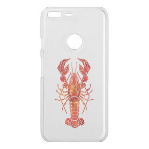 Red polygonal lobster uncommon google pixel XL case