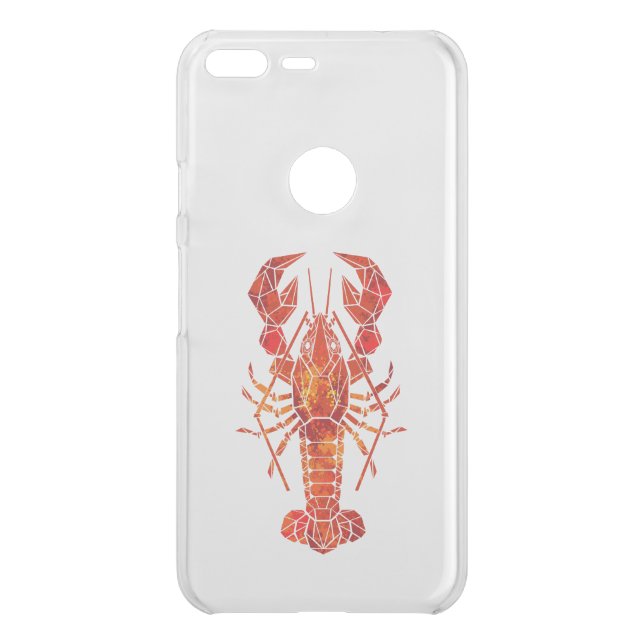Red polygonal lobster uncommon google pixel XL case (Back)