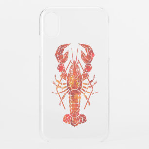 Red polygonal lobster iPhone XR case
