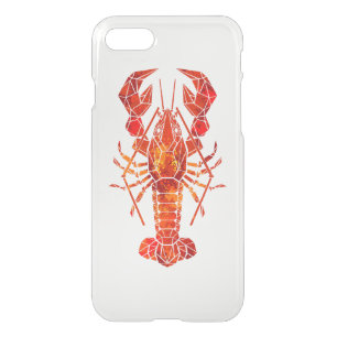 Red polygonal lobster iPhone SE/8/7 case