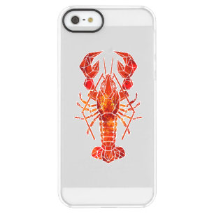 Red polygonal lobster permafrost iPhone SE/5/5s case
