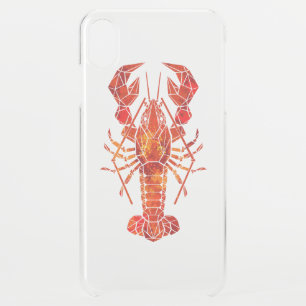 Red polygonal lobster iPhone XS max case