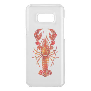 Red polygonal lobster uncommon samsung galaxy s8+ case