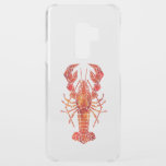 Red polygonal lobster uncommon samsung galaxy s9 plus case<br><div class="desc">Picturesque,  drawn with spots of red paint in polygonal style boiled,  delicious lobster on white background.</div>