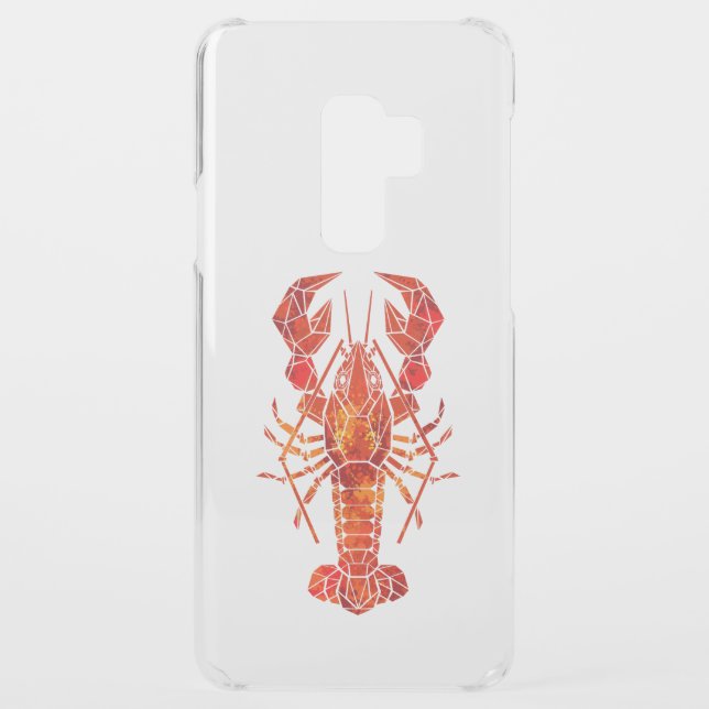 Red polygonal lobster uncommon samsung galaxy case (Back)