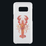 Red polygonal lobster uncommon samsung galaxy s8 case<br><div class="desc">Picturesque,  drawn with spots of red paint in polygonal style boiled,  delicious lobster on white background.</div>