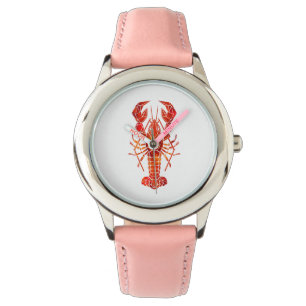 Red polygonal lobster watch