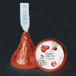 Red Pomegranate Botanical Mediterranean Wedding  Hershey®'s Kisses®<br><div class="desc">A beautiful design with rustic red floral Pomegranate fruit and leaves on a Mediterranean style white wash wall. An elegant wedding botanical Pomegranate wedding favor design perfect for Mediterranean style weddings. Matching wedding invitations and other stationery items are also available.</div>