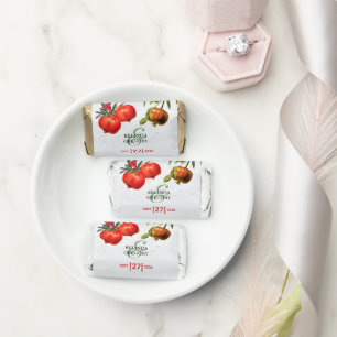 Red Pomegranate Botanical Mediterranean Wedding Hershey's Miniatures
