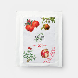 Red Pomegranate Botanical Mediterranean Wedding Tea Bag Drink Mix