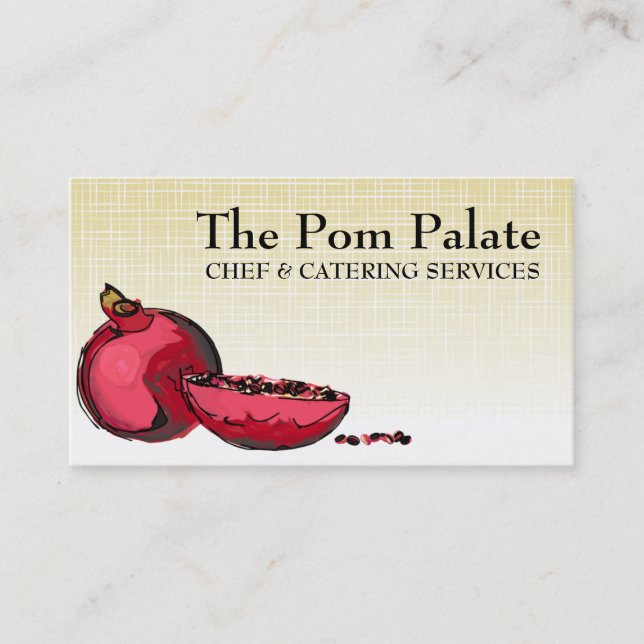 Red pomegranate fruit with seeds business cards (Front)