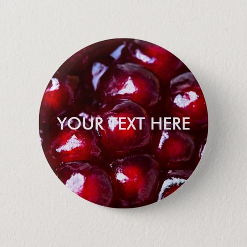 Red Pomegranate Seeds Button