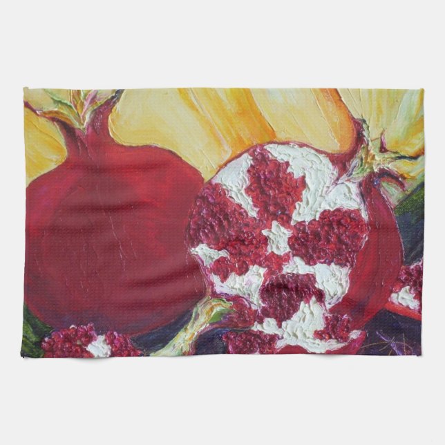 Red Pomegranates Kitchen Towel (Horizontal)