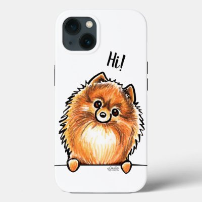Red Pomeranian Says Hi iPhone 13 Case