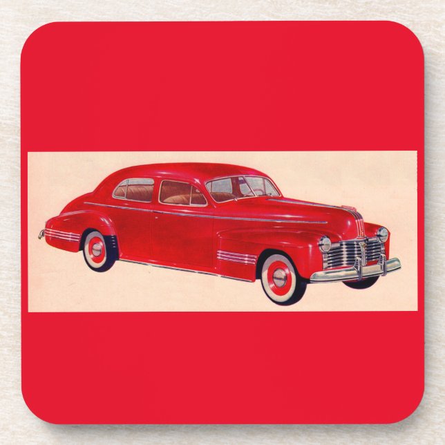 red Pontiac Torpedo Beverage Coaster (Front)