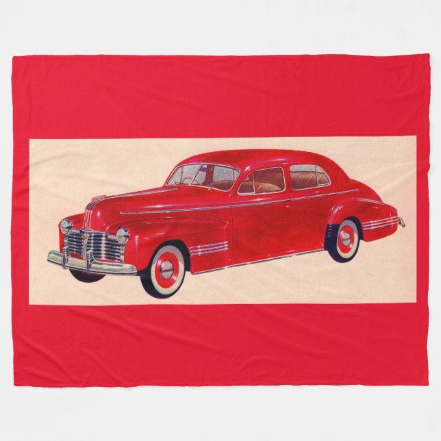 red Pontiac Torpedo Fleece Blanket (Front (Horizontal))