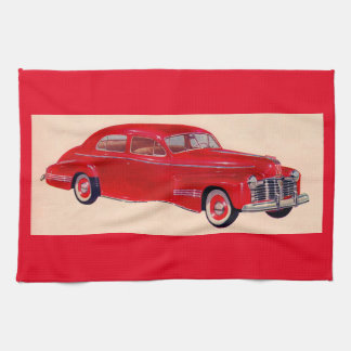 red Pontiac Torpedo Kitchen Towel