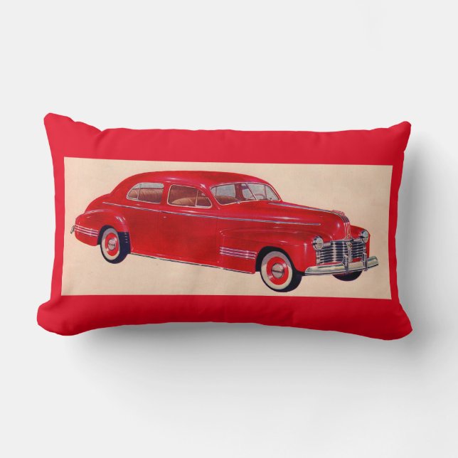 red Pontiac Torpedo Lumbar Pillow (Front)