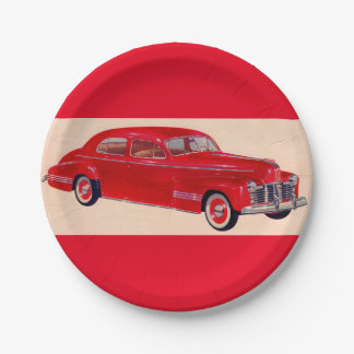 red Pontiac Torpedo Paper Plates
