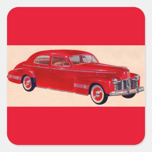 red Pontiac Torpedo Square Sticker (Front)