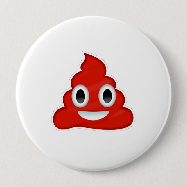 Red Poo - -  Button (Front)