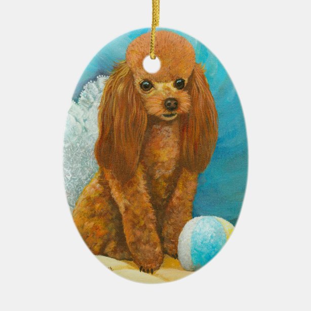 mini poodle ornament