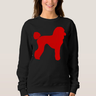 Red Poodle Silhouette     Sweatshirt