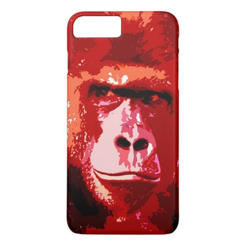 Red Pop Art Gorilla iPhone 8 Plus7 Plus Case