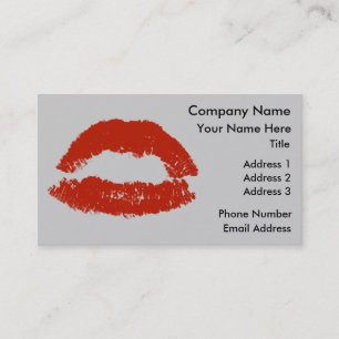 Red Pop Art Lips Business Card