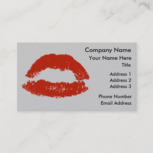 Red Pop Art Lips Business Card
