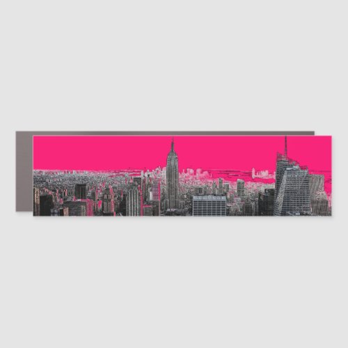 Red Pop Art New York City Car Magnet