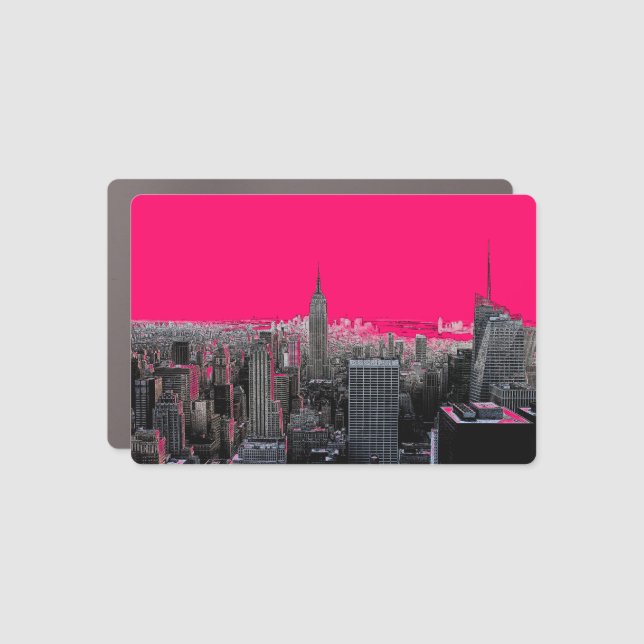 Red Pop Art New York City Car Magnet (Front)