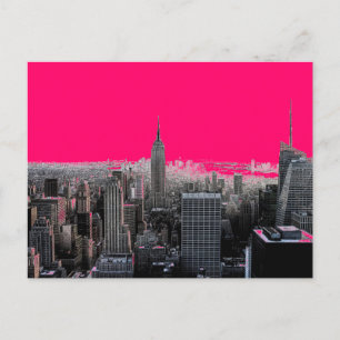 Red Pop Art New York City Postcard