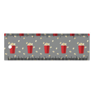 Red Popcorn Buckets Movie Snack Television Film Ruler