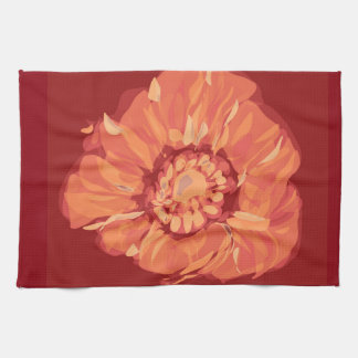 red poppie towel