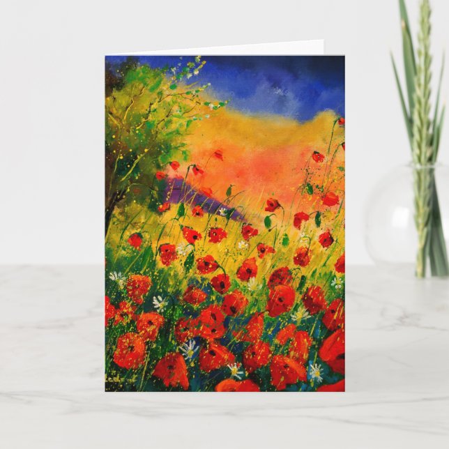 red poppies 45 card (Front)