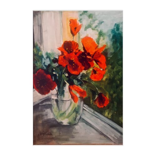 Red poppies Acrylic Wall Art