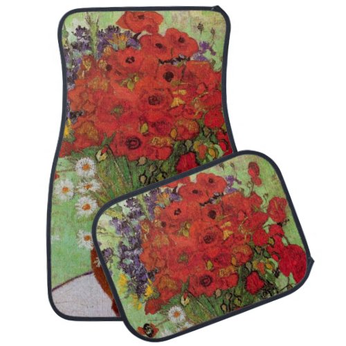 Red Poppies and Daisies by Vincent van Gogh Car Mat