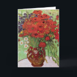 Red Poppies and Daisies By Vincent Van Gogh  Card<br><div class="desc">Red Poppies and Daisies. Painted by Vincent Van Gogh in 1890.

This image is in the public domain.</div>